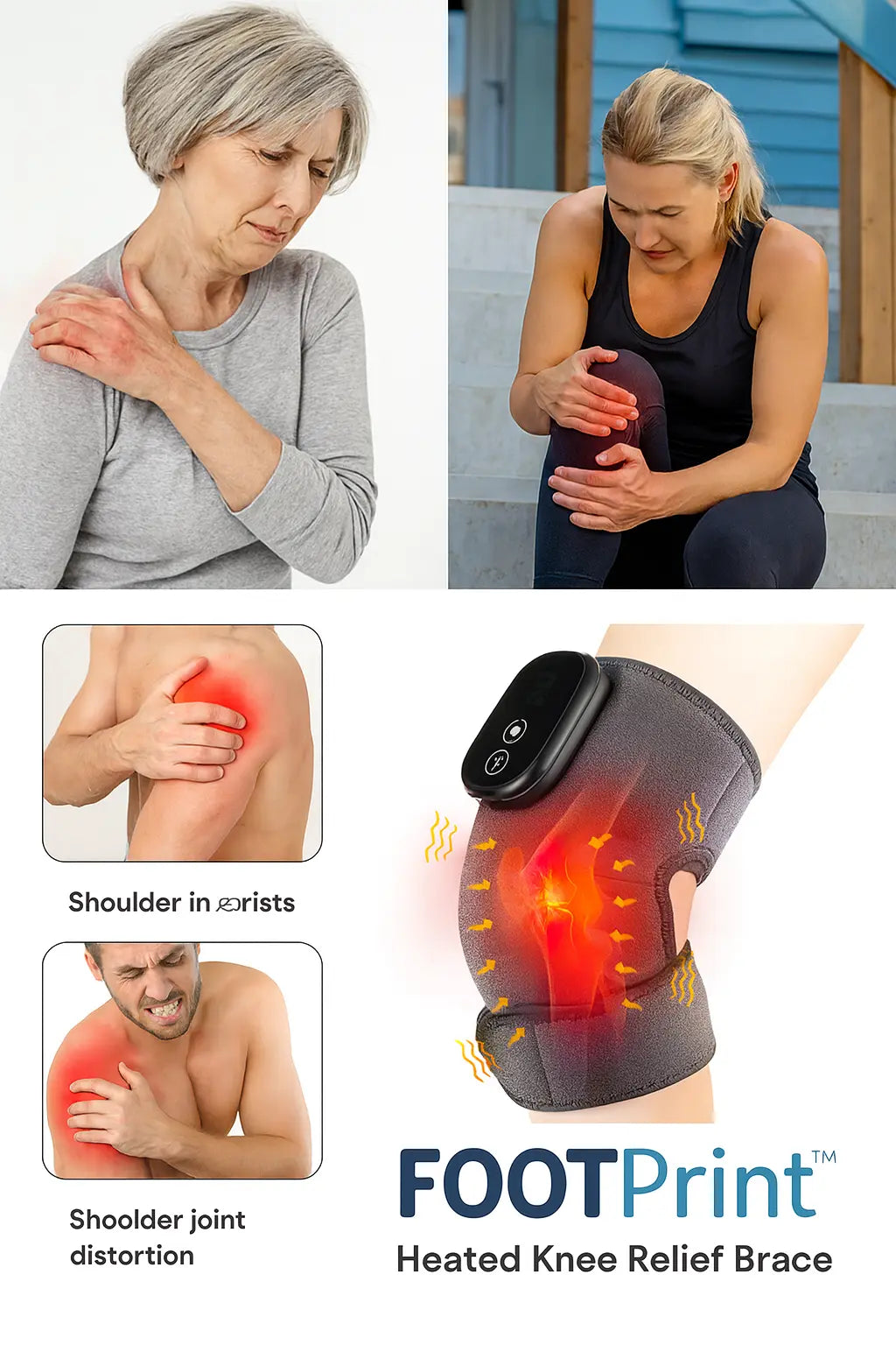 FOOTPrint™ Heated Knee Relief Brace FOOTPrint™